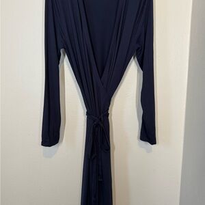 Boden Classic Knee-length Navy Wrap Dress Stretch Jersey, US size 14
